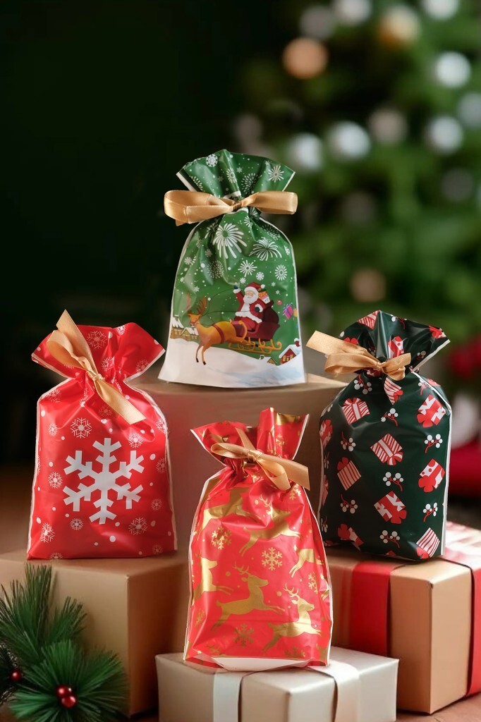 Beysüs Yılbaşı Ağacı Yılbaşı Hediyelik Kese 8'li Büyük - Beysüs