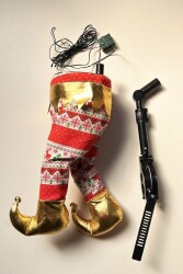 Beysüs Yılbaşı Çam Ağacı Dekor Hareketli Altın Renkli Elf Ayaklar - 2