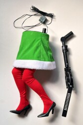 Beysüs Yılbaşı Çam Ağacı Dekor Hareketli Kırmızı Yeşil Ayaklar - 2