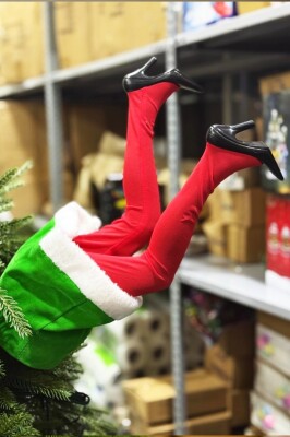 Beysüs Yılbaşı Çam Ağacı Dekor Hareketli Kırmızı Yeşil Ayaklar - 3