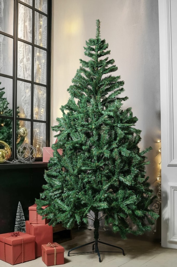 Beysüs Yılbaşı Çam Ağacı İki Adet Sticker ve Folyo Balon Hediyeli 210 cm 720 Dal - Beysüs