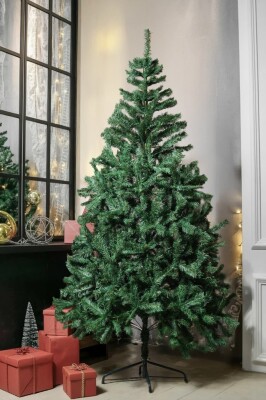 Beysüs Yılbaşı Çam Ağacı İki Adet Sticker ve Folyo Balon Hediyeli 210 cm 720 Dal - 1