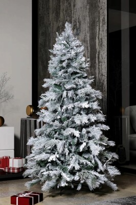 Beysüs Yılbaşı Çam Ağacı Kendinden Karlı 210 cm 1100 Yoğun Dal - 1