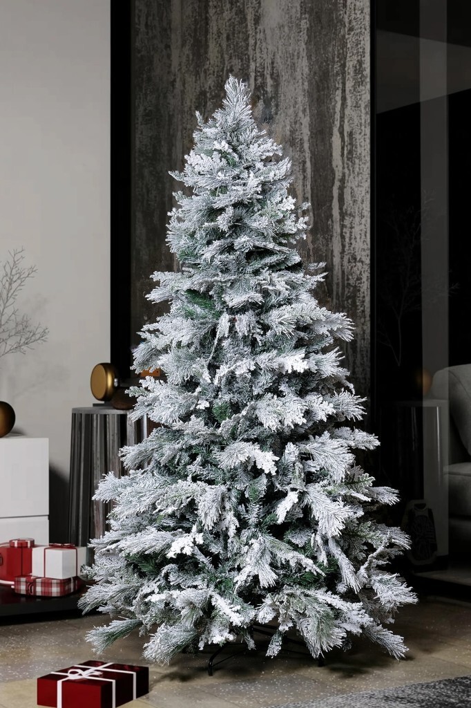 Beysüs Yılbaşı Çam Ağacı Kendinden Karlı 210 cm 1100 Yoğun Dal - Beysüs