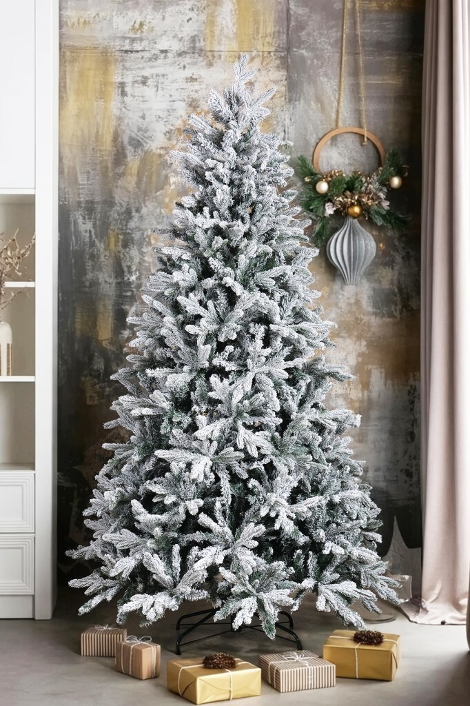 Beysüs Yılbaşı Çam Ağacı Kendinden Karlı Lüks Yoğun Dallı 220 cm 1217 dal - Beysüs