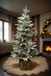 Beysüs Yılbaşı Çam Ağacı Ladin Kendinden Karlı Yoğun Dallı 120 cm 450 dal - Beysüs