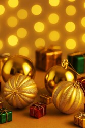 Beysüs Yılbaşı Çam Ağacı Süsü 4’lü Altın Top 10 cm - 2