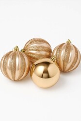 Beysüs Yılbaşı Çam Ağacı Süsü 4’lü Rose Gold Top 10 cm - 3