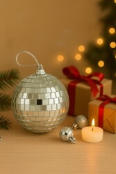 Beysüs Yılbaşı Çam Ağacı Süsü Aynalı Disko Topu 10 cm - Beysüs