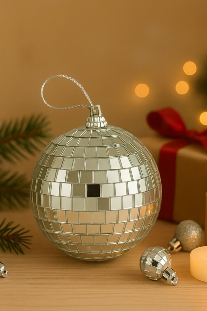 Beysüs Yılbaşı Çam Ağacı Süsü Aynalı Disko Topu 20 cm - 1