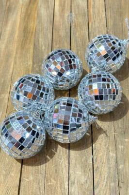 Beysüs Yılbaşı Çam Ağacı Süsü Aynalı Disko Topu 4 cm 6 lı - 2