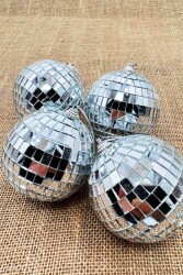 Beysüs Yılbaşı Çam Ağacı Süsü Aynalı Disko Topu 8 cm 4 lü - 3