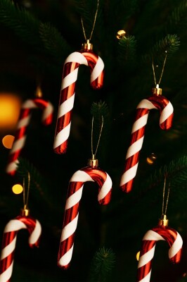 Beysüs Yılbaşı Çam Ağacı Süsü Baston Şeker Kırmızı Beyaz Lüks 6 Lı 13 cm - 2