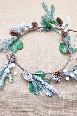 Beysüs Yılbaşı Çam Ağacı Süsü Çam Dalı Kendinden Karlı 120 cm - 4