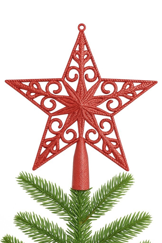 Beysüs Yılbaşı Çam Ağacı Süsü Çam Tepeliği Lüks Kırmızı - Beysüs