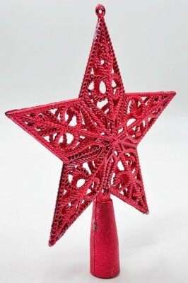 Beysüs Yılbaşı Çam Ağacı Süsü Çam Tepeliği Lüks Kırmızı - 3