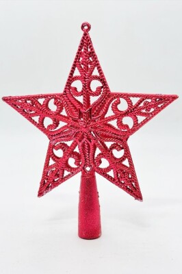 Beysüs Yılbaşı Çam Ağacı Süsü Çam Tepeliği Lüks Kırmızı - 4