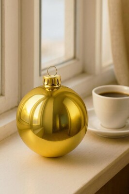 Beysüs Yılbaşı Çam Ağacı Süsü Cici Top 15 cm Gold - 2