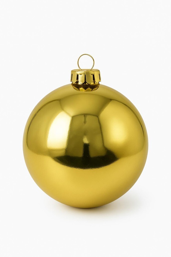 Beysüs Yılbaşı Çam Ağacı Süsü Cici Top 15 cm Gold - 3