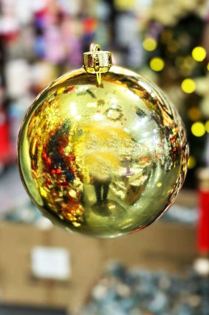 Beysüs Yılbaşı Çam Ağacı Süsü Cici Top 15 cm Gold - 4