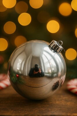 Beysüs Yılbaşı Çam Ağacı Süsü Cici Top 15 cm Gümüş - 1