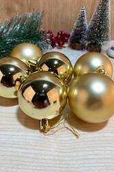 Beysüs Yılbaşı Çam Ağacı Süsü Cici Top 6 cm 6 lı Gold - Beysüs