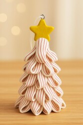Beysüs Yılbaşı Çam Ağacı Süsü Dekoratif Şeker Gold Yıldızlı Kırmızı Beyaz BYSC002 - Beysüs
