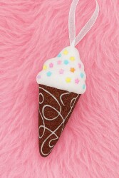 Beysüs Yılbaşı Çam Ağacı Süsü Dondurma Kahverengi Beyaz - 2