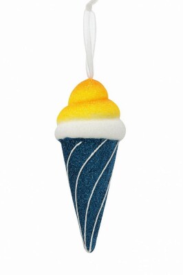 Beysüs Yılbaşı Çam Ağacı Süsü Dondurma Mavi Beyaz - 3