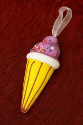 Beysüs Yılbaşı Çam Ağacı Süsü Dondurma Sarı - 2