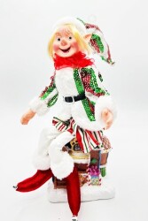 Beysüs Yılbaşı Çam Ağacı Süsü Elf Sevimli Elf Kırmızı Yeşil Beyaz - 2