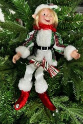 Beysüs Yılbaşı Çam Ağacı Süsü Elf Sevimli Elf Kırmızı Yeşil Beyaz - 3