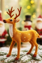 Beysüs Yılbaşı Çam Ağacı Süsü Geyik Kahverengi 23 cm - Beysüs