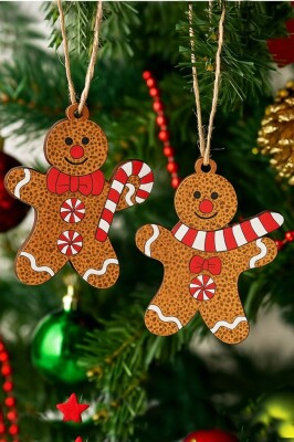 Beysüs Yılbaşı Çam Ağacı Süsü Ginger 2 li 10 cm - 1