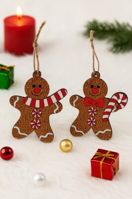 Beysüs Yılbaşı Çam Ağacı Süsü Ginger 2 li 10 cm - 2