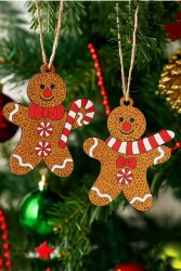 Beysüs Yılbaşı Çam Ağacı Süsü Ginger 2 li 10 cm - Beysüs