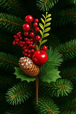 Beysüs Yılbaşı Çam Ağacı Süsü Kokina Büyük Elma Kozalak - 2