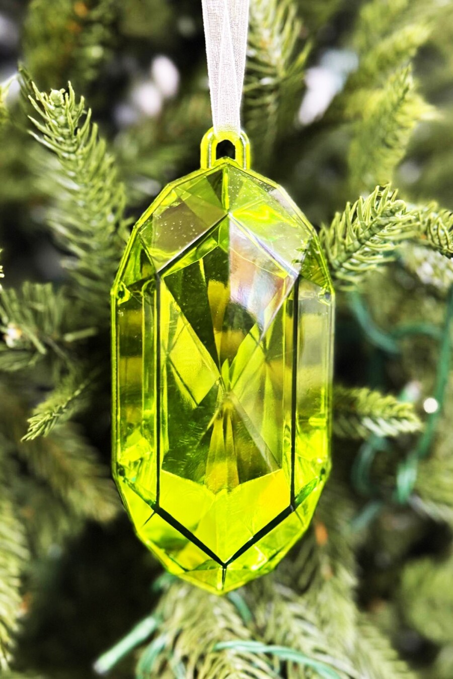 Beysüs Yılbaşı Çam Ağacı Süsü Kristal Elmas Kesim Yeşil - 1