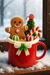 Beysüs Yılbaşı Çam Ağacı Süsü Kupa Cup Cake Ginger - Beysüs