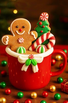 Beysüs Yılbaşı Çam Ağacı Süsü Kupa Cup Cake Ginger - 2