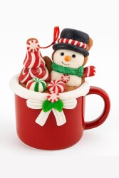 Beysüs Yılbaşı Çam Ağacı Süsü Kupa Cup Cake Kardan Adam - 3