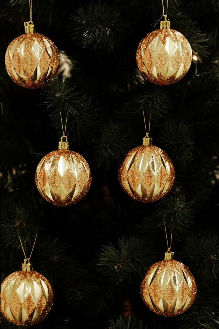 Beysüs Yılbaşı Çam Ağacı Süsü Line Shine Rosegold Top 8 cm 6’lı - 2