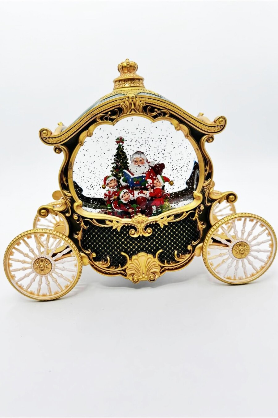 Beysüs Yılbaşı Çam Ağacı Süsü Masa Dekoru Işıklı Müzikli At Arabası Noel Baba - 2