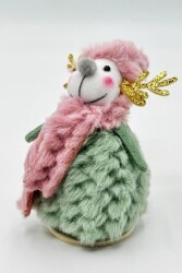 Beysüs Yılbaşı Çam Ağacı Süsü Masa Dekoru Şans Yumağı Yeşil Geyik - 4