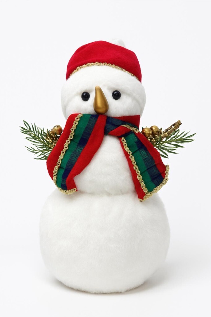 Beysüs Yılbaşı Çam Ağacı Süsü Masa Dekoru Sevimli Kardan Adam Kürklü - Beysüs