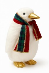 Beysüs Yılbaşı Çam Ağacı Süsü Masa Dekoru Sevimli Penguen Kürklü - Beysüs