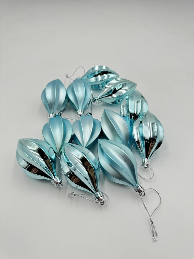 Beysüs Yılbaşı Çam Ağacı Süsü Parlak Mat Parlak Okyanus Damla Cici Top 9 cm 6'lı - 2