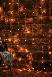 Beysüs Yılbaşı Çam Ağacı Süsü Perde Led Gün Işığı 3m x 1.5m - 3