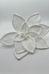 Beysüs Yılbaşı Çam Ağacı Süsü Ponsetya Çiçek Büyük Beyaz - 4