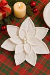 Beysüs Yılbaşı Çam Ağacı Süsü Ponsetya Çiçek Büyük Beyaz - Beysüs